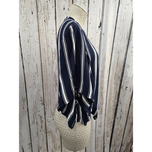 MDS Women's 4 Faithfull The Brand‎ Olson Tie Front Blouse St. Vincent Stripe Top - Picture 6 of 9